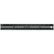 Westcott KleenEarth Recycled 12" Ruler, Plastic, Metric, Imperial, for Office, Black, 0.1 lbs. (1 Each)