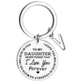thumbnail image 1 of Creative DIY To My Daughter Stainless Steel Last Name 26 Letter Keychain 2.5cm, 1 of 8