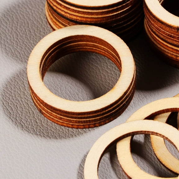 LEORX 100Pcs Diy Circle Wood Slices Decoration Diy Craft Art for Artists 4In