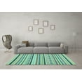thumbnail image 3 of Ahgly Company Indoor Square Abstract Light Blue Modern Area Rugs, 3' Square, 3 of 4