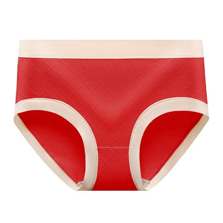 UAMVSH Plus Size Cotton Underwear for Women Breathable Full Coverage Ladies Panties Mid Waisted Briefs Underpant