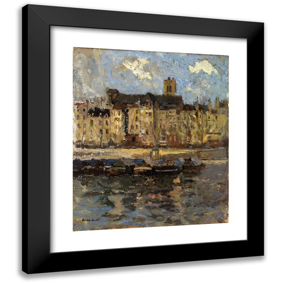 Frank Edwin Scott 12x14 Black Modern Framed Museum Art Print Titled - St. Gust