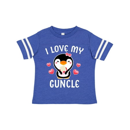 

Inktastic I Love My Guncle with Cute Penguin and Hearts Gift Toddler Toddler Girl T-Shirt