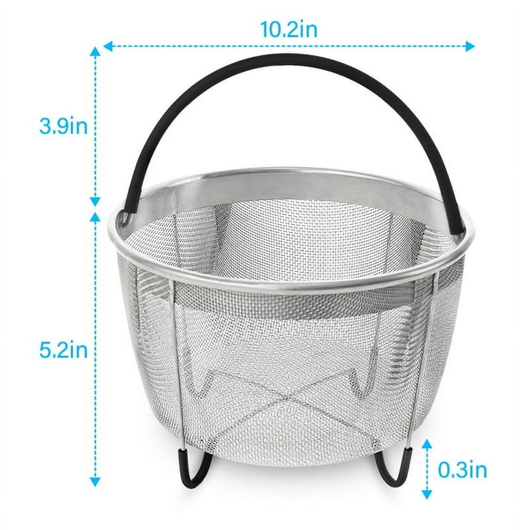 AUCHEN Steamer Basket for Instant Pot Accessories 6QT or 8QT, Stainless  Steel Steam Insert with Premium Silicone Handle for Electric Pressure  Cookers