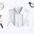 thumbnail image 2 of CSChome Faux Col Adulte Col à Revers Simple Boutonnage Faux Col Bretelles Réglables Couleur Unie Col d'Affaires Chemise de Travail, 2 of 7