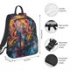thumbnail image 2 of Disketp Vibrant Rooster Painting Mochila Ligera e Impermeable, Mochila de Día Resistente para Viajes, Senderismo y Uso Diario para Hombre y Mujer, 2 of 7