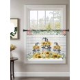thumbnail image 2 of Sheer Curtains 45 Inch Length, Sunflower Gnomes Semi Sheer Curtains Light Filtering Window Treatment, Spring Eucalyptus Floral Gray Wooden Privacy Voile Drapes for Living Room Bedroom 52x45 Inch, 2 of 7