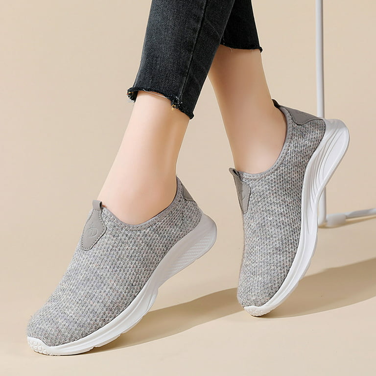  Slip On Trainers Women Zapatillas sin cordones Mujer Footwear  Women Lace-up Travel Soft Sole Comfortable Shoes Outdoor Mesh Shoes Running  Fashion Sports Breathable bridesmaid gifts : Ropa, Zapatos y Joyería