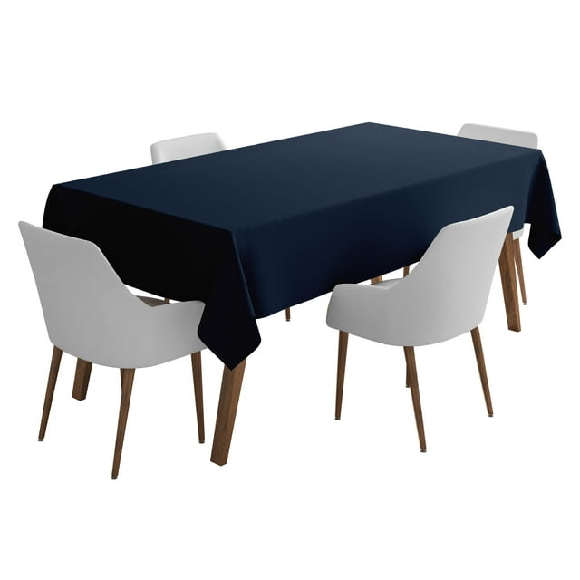 Vargottam Indoor/OutdoorTablecloth58 x 58" InchSquareTablecloth Waterproof PatioTableCloths, Spring/SummerTableCoversfor Backyard CircularTable/BBQs/Picnic -Dark Navy Blue