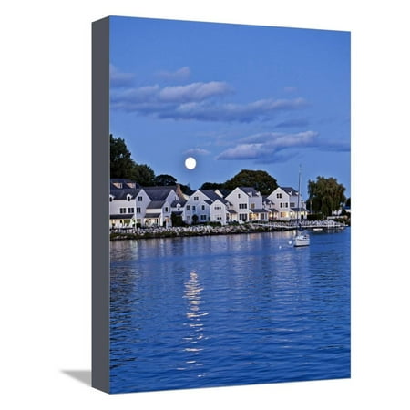 Michigan Three Light - The Town on Mackinac Island, Michigan, USA Stretched Canvas Print Wall Art By Joe Restuccia III