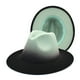 thumbnail image 1 of Sombrero Fedora de color degradado para mujeres y hombres Sombrero de fieltro de ala ancha (verde menta + negro) Sincero Electrónica, 1 of 2