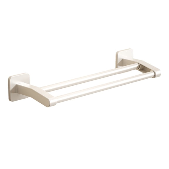 Space Saving Plastic Bathroom Towel Rack with Strong Adhesive Wall Mount Organiser Water Resistant Towel Hanger