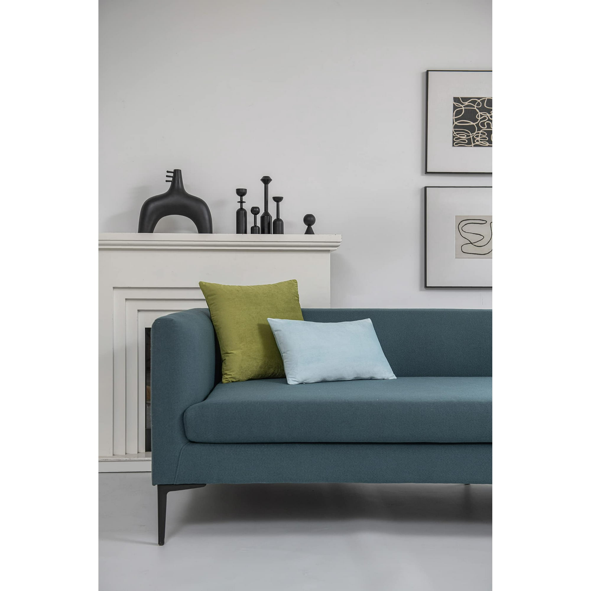 Light blue rectangle throw pillow sale