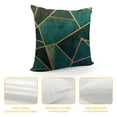 thumbnail image 4 of YINGXI Teal Geometric Trellis Decorative Pillow Covers Cozy Soft Throw Pillowcase Square Couch Cushion Cover for Home Decor Sofa Living Room Bed Car 24x24in, 4 of 5