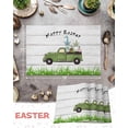 thumbnail image 5 of Easter Placemats Set of 6, Easter Eggs Truck Placemat for Dining Table Decorations, Bunny Gnomes Grass Wood Grain Place Mats, Spring Table Mats for Kitchen Dinner Seasonal Holiday Party Decor, 5 of 5