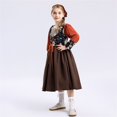 thumbnail image 6 of KAUOD Girls 3pc Dress Vest Hairband 𝗢ktoberfest Outfits Teen Kids Retro Traditional Dirndl Dresses Long Sleeve Cute Clothes, 6 of 9