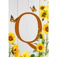 thumbnail image 2 of America Forever Spring Monogram House Flag Letter Q 28 X 40 inches Double Sided Vertical Outdoor, Yard, Lawn, Beautiful Yellow Flowers, Sunflower House Flag, 2 of 5