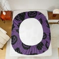 thumbnail image 5 of Manfei Pumpkin Bat Ghost Sheet Set Full,Halloween Day Bedding Sets Full Size,Purple Black Full Sheet Sets,Breathable Bedroom Decoration,4-Piece, 5 of 7