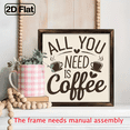 thumbnail image 6 of 2D Flat, 1pc All You Need Is Coffee Vintage-Inspired Wooden Framed Sign - 8x8 Inch, Rustic Cream Brown Decor with Coffee Cup Illustrations, Ideal Valentine's Day Gift for Coffee Lovers, Coffee Acc, 6 of 9