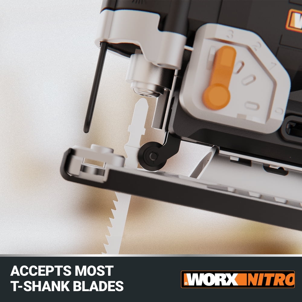 Worx Nitro WX542L.9 20V Power Share Cordless Jigsaw with Brushless Motor (Tool Only)