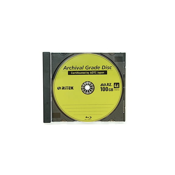 Ritek BDXL 4X 100GB 3-Layer Archival Grade Blank Disc Certified by ADTC Japan