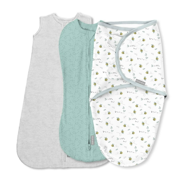 Set de arrullo para bebé SwaddleMe 0-3 meses 2,5-6,5 kg, paquete de 3