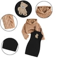 thumbnail image 2 of Chenyin 8-12 Years Girls Halter Dresses 2PCS Outfit Kids Long Sleeve Hooded Plush Jacket and Strappy Dresses Fall Winter Fashion Set for Girls, 2 of 9