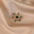 thumbnail image 3 of Small Marquise Rhinestone Flower Brooch Pins for Women Gold-Toned Fashion Crystal Cute Geometric  Corsage Brooches Lapel Pins Suit Dress Accessories Elegant Chic Christmas Banquet Jewelry, 3 of 10