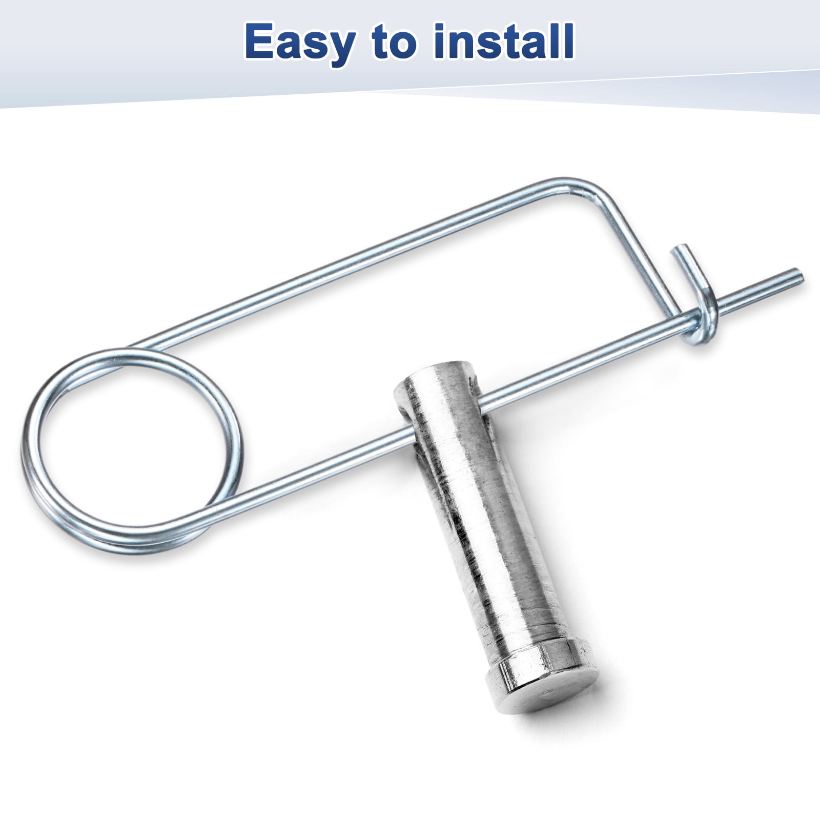 Uxcell 6-Pack Brooch Shape Cotter Safety Pin, M4.5x108mm Spring Steel Pins Quick Lock Brooch Fastener Heavy Retainer Clips