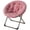 pink, variant on Danolapsi Modern Moon Chair, Saucer Lounge Chair with Sturdy Metal Legs, Soft Round Reading Seat Accent Chair for Bedroom Living Room Dressing Area