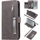 thumbnail image 1 of Funda tipo billetera para iPhone 6 iPhone 6s, bolso de bolsillo con 5 ranuras para tarjetas Funda con tapa de cuero de PU con correa para la muñeca Cubierta de soporte de TPU - Gri, 1 of 4