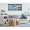 thumbnail image 6 of Kate and Laurel Sylvie The Tide Waits for No Man Framed Canvas Wall Art by Nel Whatmore, 18x40 Gray, Scenic Ocean and Skies View Painted Art for Wall Decor, 6 of 7
