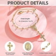 thumbnail image 3 of Catholic Gifts Rosary Bracelet for Women-14K Gold Virgin Mary Rosary Jesus Cross Charm Link Chain, Dainty Virgen de Guadalupe Religious Gift for Confi, 3 of 4