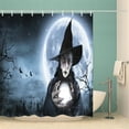 thumbnail image 1 of Fiudx Ofertas de la semana Cortina de ducha con diseño de linterna de Halloween, decoración para baño, 72 x 72 pulgadas, 1 of 2