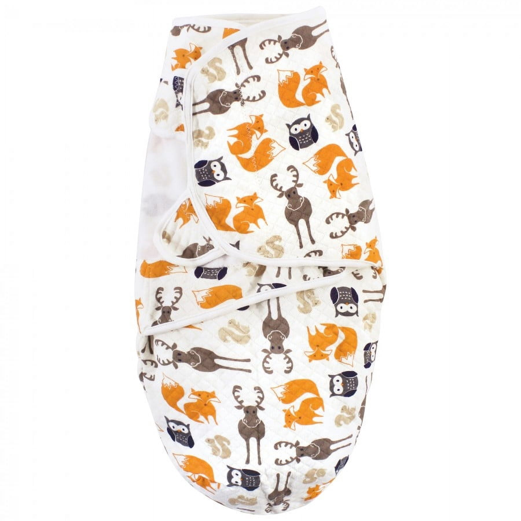 Hudson Baby Infant Boy Quilted Cotton Swaddle Wrap 3pk, Boy Forest, 0-3 Months