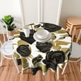thumbnail image 4 of Flower Tablecloth, Floral Rose Tablecloth Dining-Table Cover, 60 inch Round for Home Party Picnic, 4 of 6
