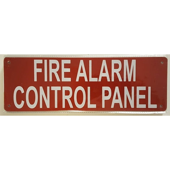 FIRE ALARM CONTROL PANEL SIGN (4X12,RED,Aluminum) -ref21422