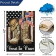 thumbnail image 4 of Patriotic Memorial Day Boots Garden Flag 28x40 Double Sided Vertical, Large Burlap Honor the Brave Garden Yard Flags Banner Veterans Outdoor House Decorations (ONLY FLAG), 4 of 6