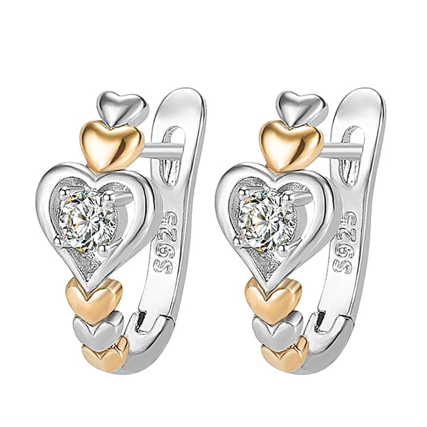 Corazón de moda y pendientes para chicas adolescentes Minimalista Piercing Studs Pendientes de moda