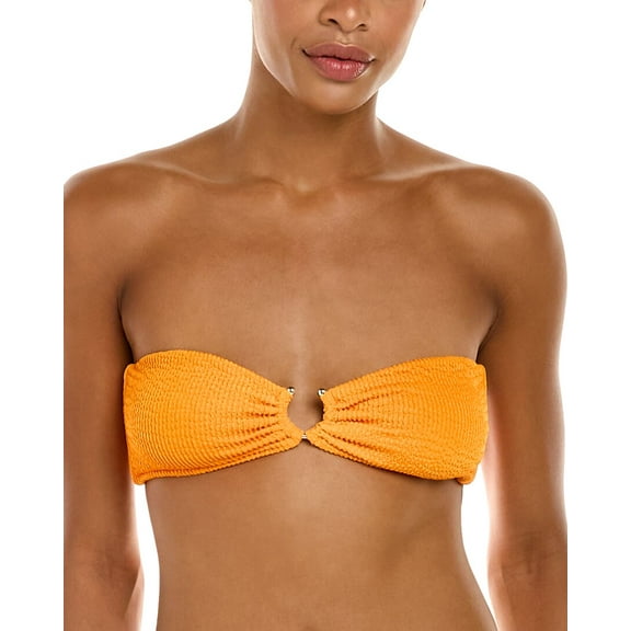 WeWoreWhat womens U-Ring Bandeau Top, m, Orange