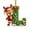 L, variant on romoty Initial Christmas Tree Letter Ornaments, Green Frosted Gingerbread Reindeer Pendants, 2D Flat Acrylic Monogram Xmas Decor