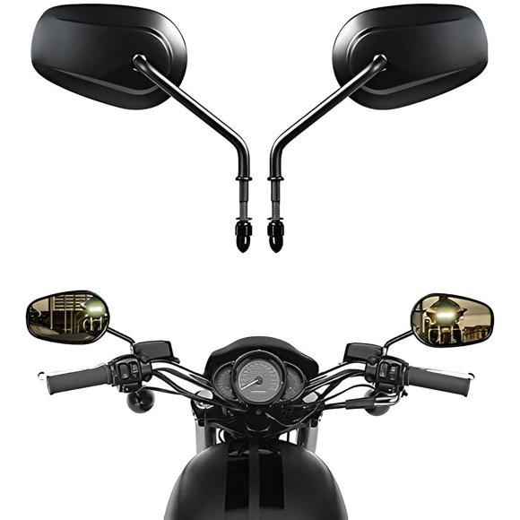 Espejos retrovisores Harley de 0.315 in en forma de lágrima compatibles con Harley Davidson Road King CVO Road Street Tri Glide Freewheeler Street XG500 XG750 Sportster XL883 1200 Softail Street Bob (
