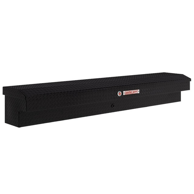 Weather Guard Tool Box 164-5-04 Lo-Side; Single Lid; Powder Coated; Gloss Black; Aluminum; 7 Cubic Feet Capacity