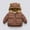 Coffee, variant on Luogg Toddler Kids Baby Boys Girls Winter Warm Solid Coats Bear Ears Hooded Padded Jacket Outwear Boys Jacket Size 18-24 Months