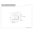 thumbnail image 2 of Kingston Brass KF5440BB 5/8-Inch X 1/2-Inch OD Comp Angle Stop Valve, Brushed Brass, 2 of 2