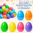 thumbnail image 2 of Huevos de Pascua de plástico V-Opitos de 8 cm, 36 unidades, rellenables a granel con bisagra, 2 of 7