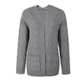 thumbnail image 4 of CEHVOM Mode Femmes Décontracté Manches Longues Col en V Chandail Uni Hauts Manteau Liquidation, 4 of 6