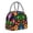 Light Grey, variant on Horeoi Traditional Floral Polish Pattern Large Insulated Lunch Bag for Work, School, Picnic - Waterproof, Durable Oxford Cloth, Comfortable Handle-Black