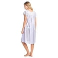 thumbnail image 2 of Casual Nights Women's Fancy Lace Neckline Silky Tricot Nightgown - Purple - Large, 2 of 4