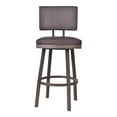 thumbnail image 2 of Balboa 30" Barstool in Brown Powder Caot and Brown Faux Leather, 2 of 6